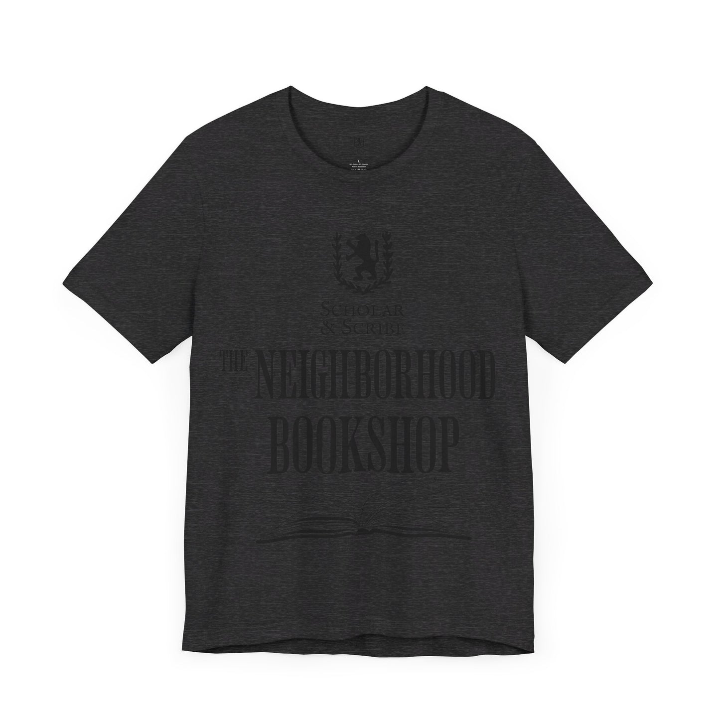 Scholar & Scribe "Neighborhood Bookshop" Unisex Jersey Short Sleeve Tee