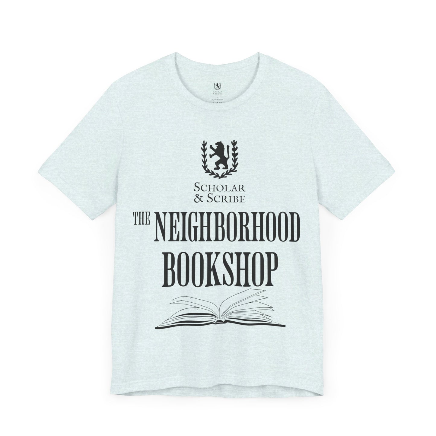 Scholar & Scribe "Neighborhood Bookshop" Unisex Jersey Short Sleeve Tee