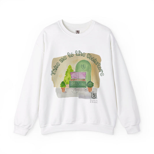 Scholar & Scribe "Take me to the Bookstore" Unisex Heavy Blend™ Crewneck Sweatshirt