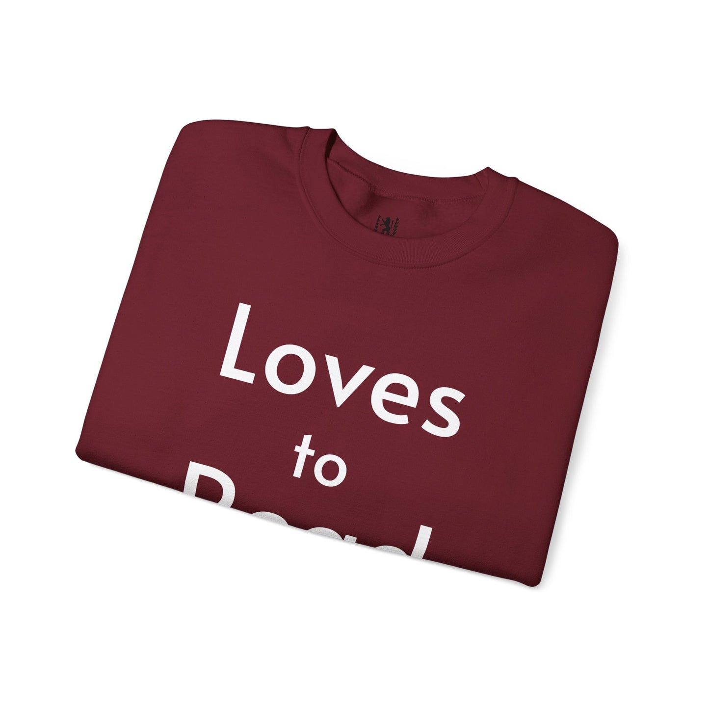 Loves to Read - Cutesy, Mindful, Demure Unisex Heavy Blend™ Crewneck Sweatshirt