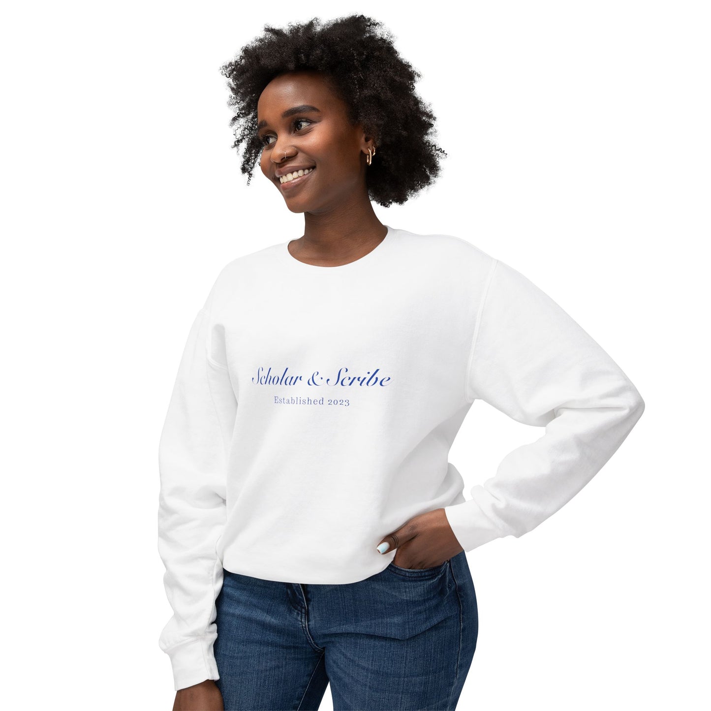 Cozy Up with a Good Book Unisex Lightweight Crewneck Sweatshirt