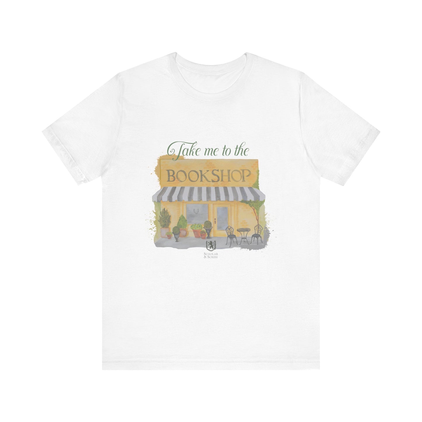 Scholar & Scribe "Take me to the bookstore" Unisex Jersey Short Sleeve Tee