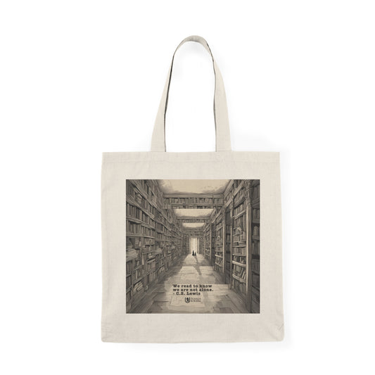 Scholar & Scribe "We Read to Know We're Not Alone" C.S. Lewis Natural Tote Bag