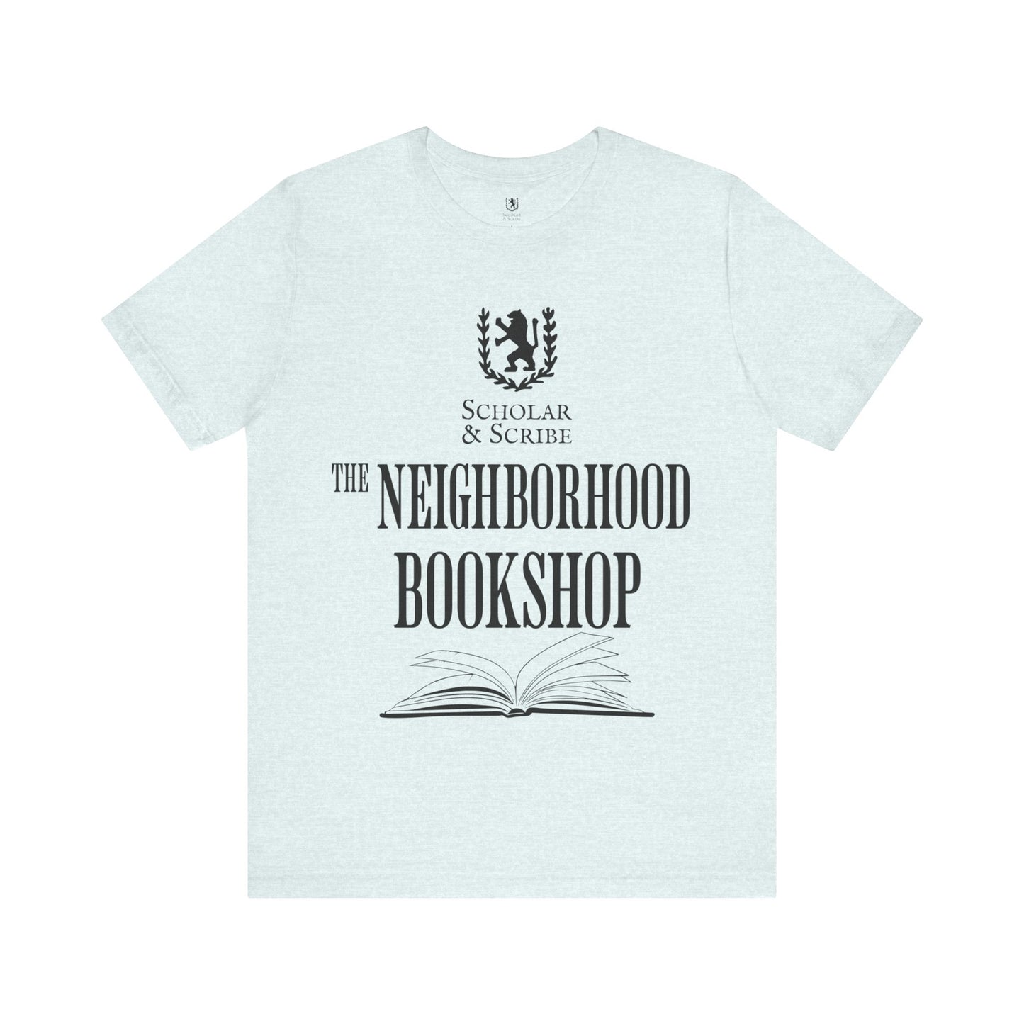 Scholar & Scribe "Neighborhood Bookshop" Unisex Jersey Short Sleeve Tee