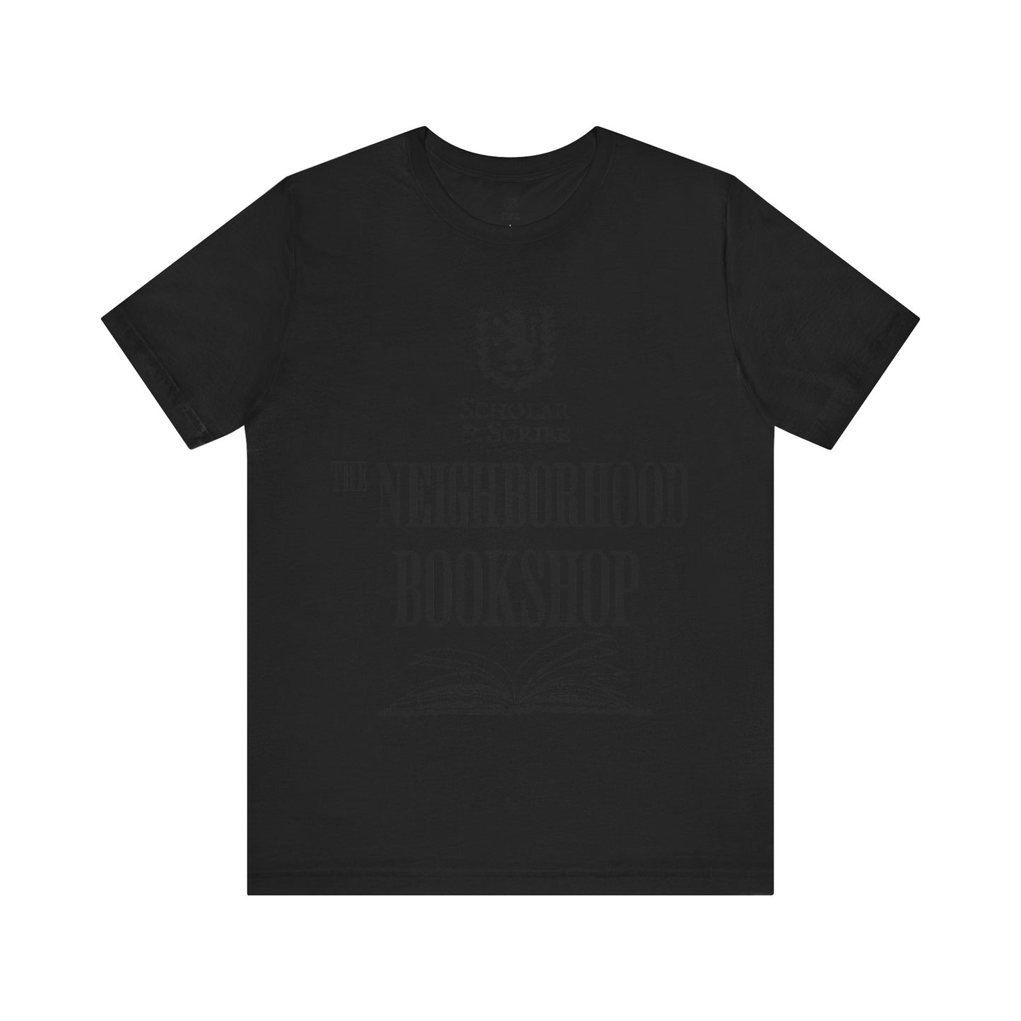 Scholar & Scribe "Neighborhood Bookshop" Unisex Jersey Short Sleeve Tee