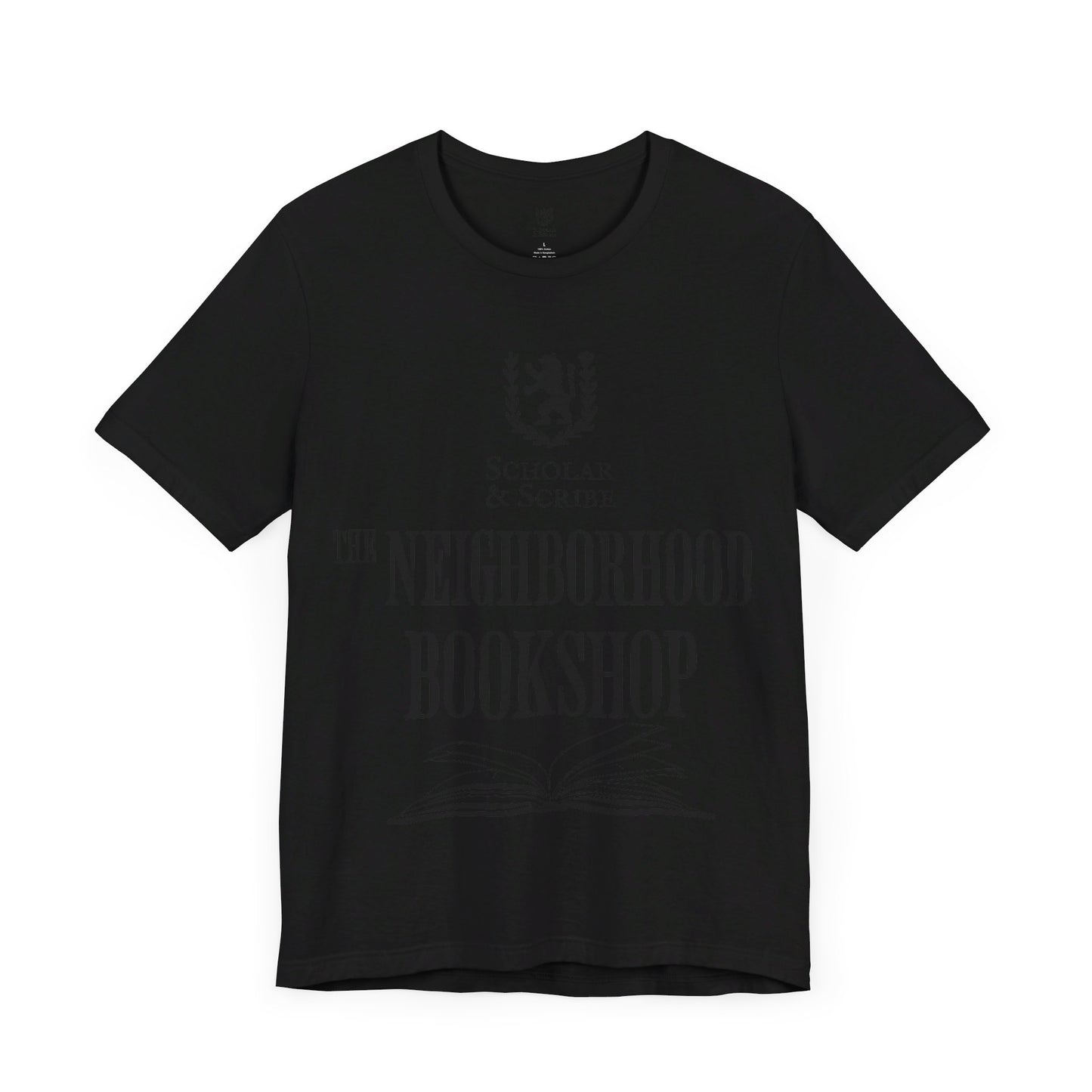 Scholar & Scribe "Neighborhood Bookshop" Unisex Jersey Short Sleeve Tee