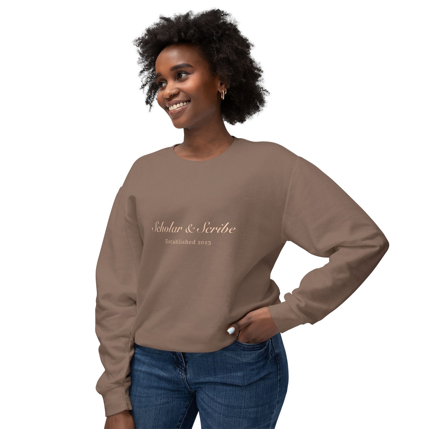 Cozy Up with a Good Book Unisex Lightweight Crewneck Sweatshirt