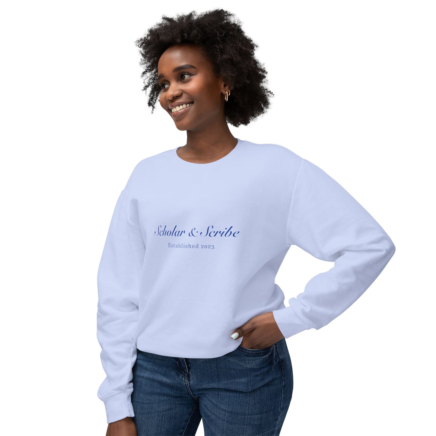 Cozy Up with a Good Book Unisex Lightweight Crewneck Sweatshirt