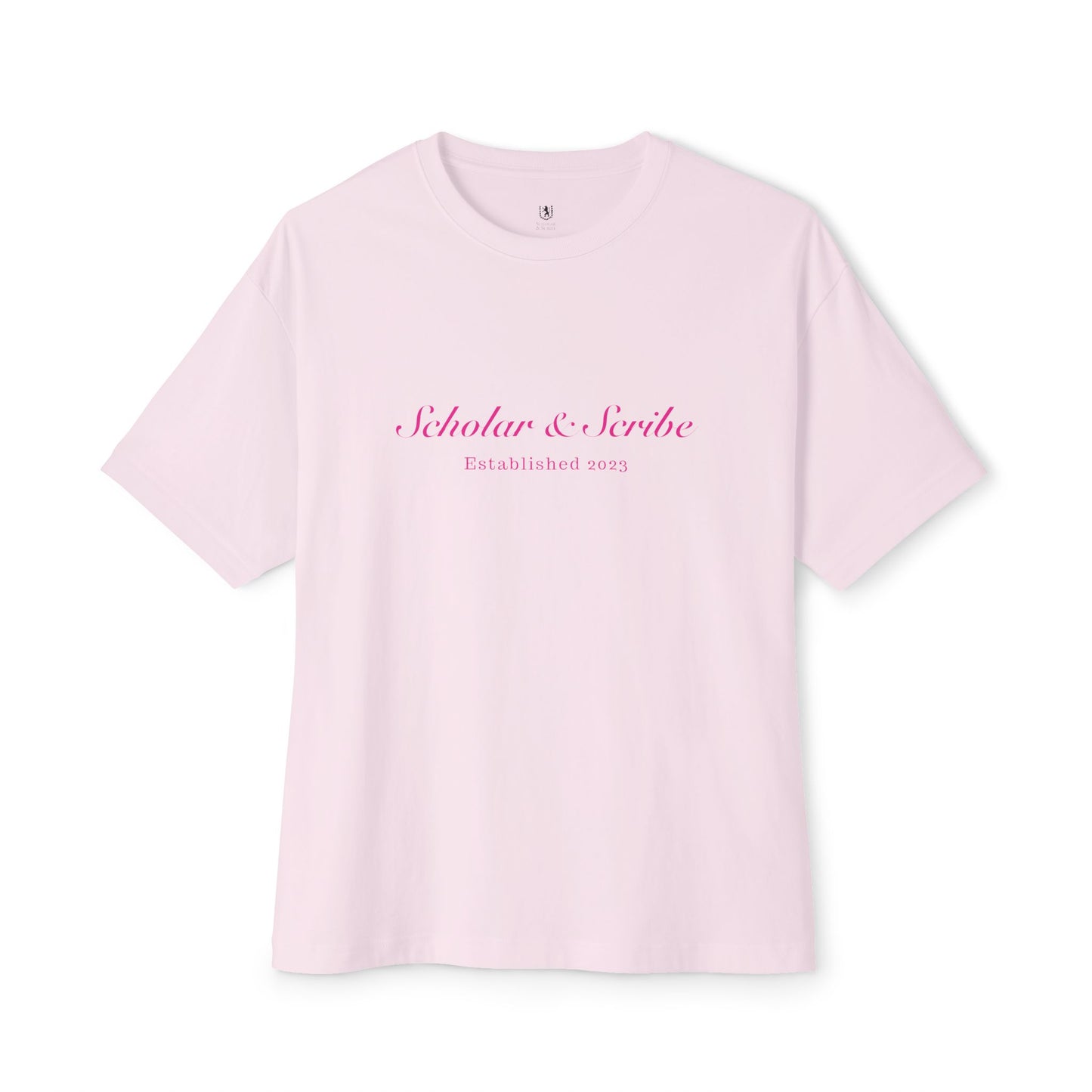 Scholar & Scribe Established 2023 Unisex Oversized Boxy Tee