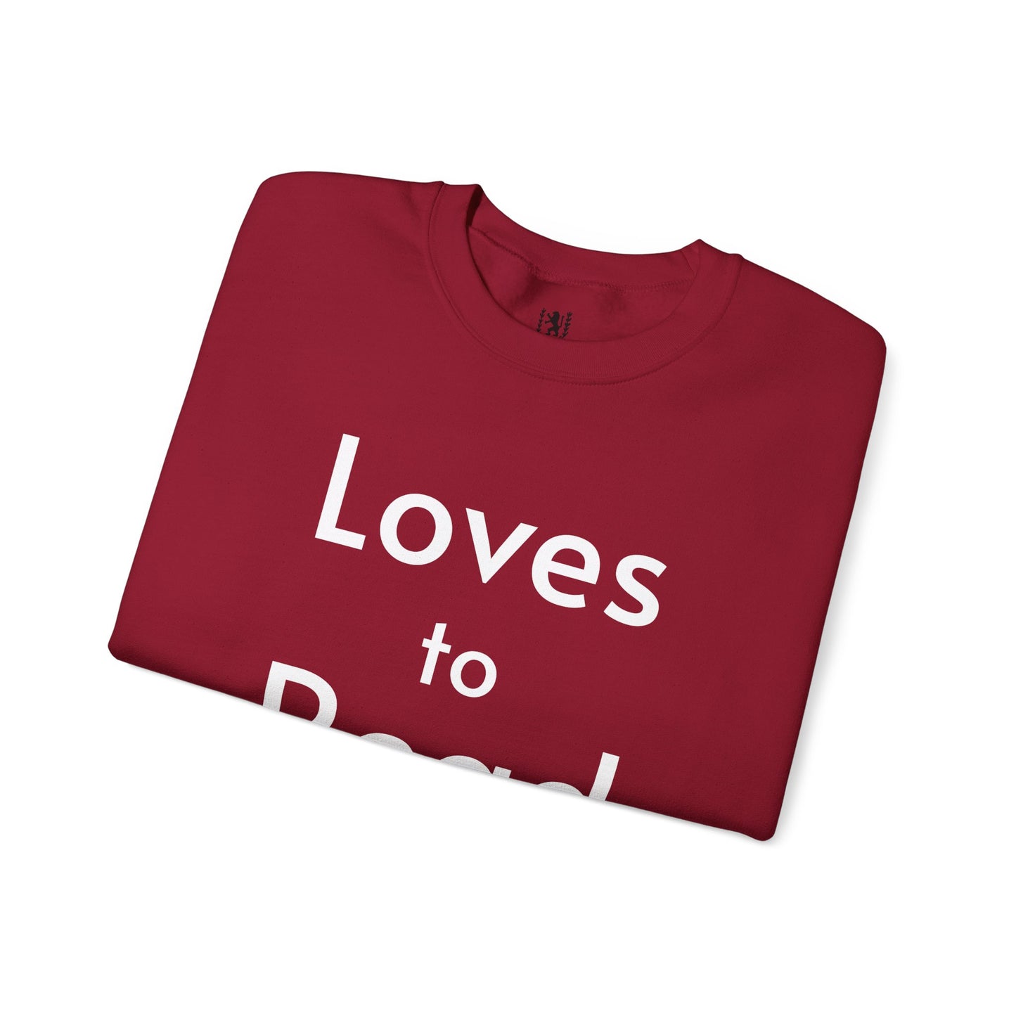 Loves to Read - Cutesy, Mindful, Demure Unisex Heavy Blend™ Crewneck Sweatshirt