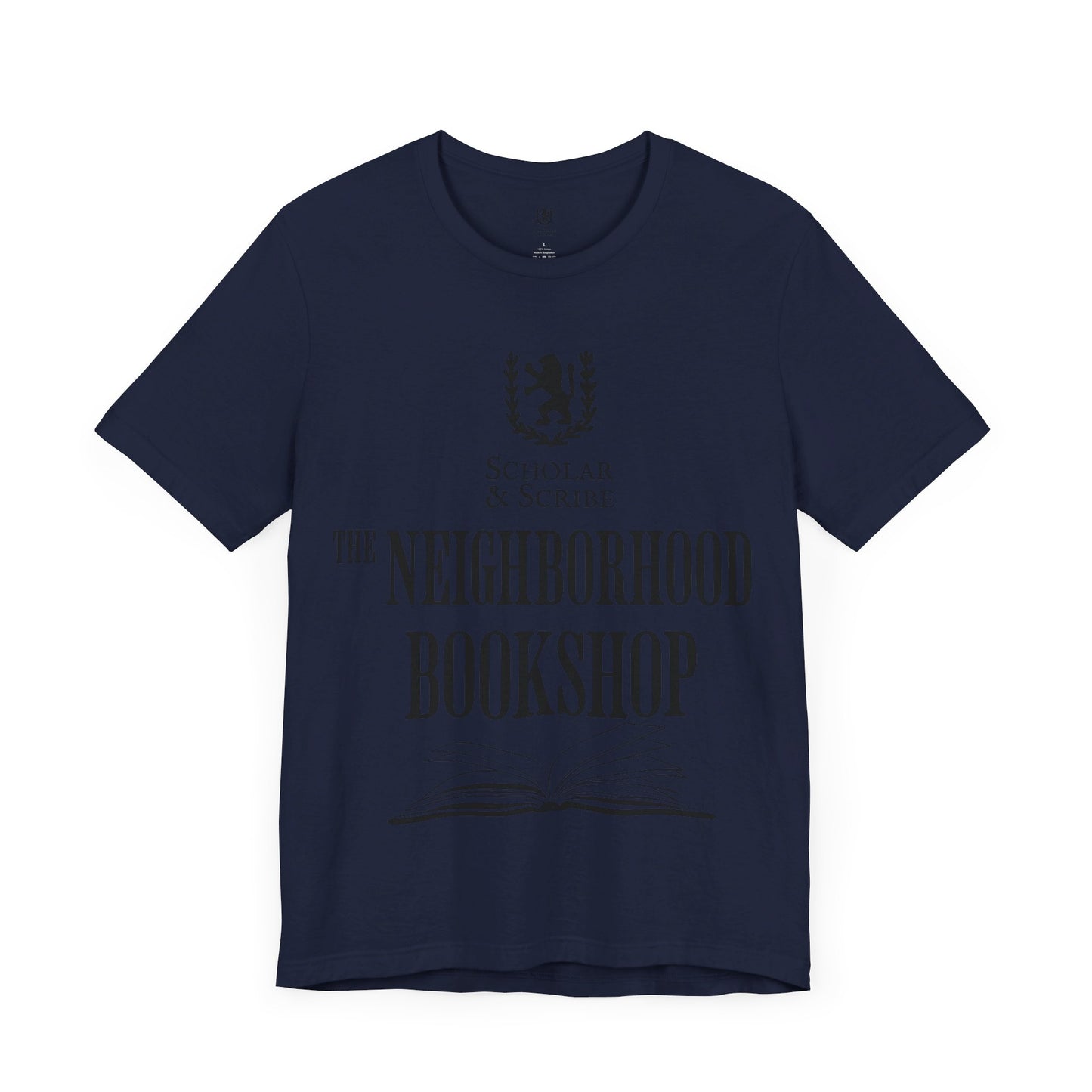 Scholar & Scribe "Neighborhood Bookshop" Unisex Jersey Short Sleeve Tee