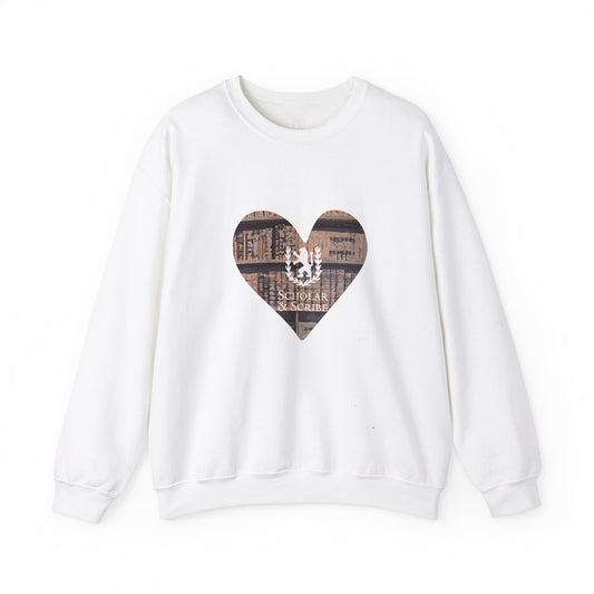 Scholar & Scribe Heart of Stories Unisex Heavy Blend™ Crewneck Sweatshirt