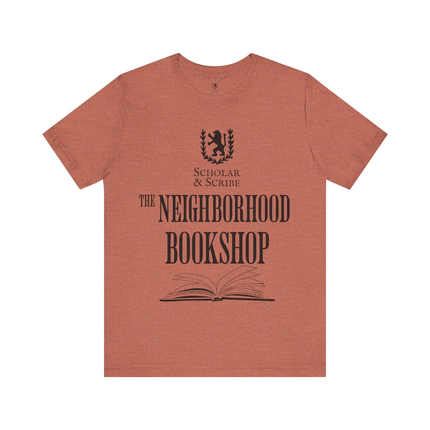 Scholar & Scribe "Neighborhood Bookshop" Unisex Jersey Short Sleeve Tee
