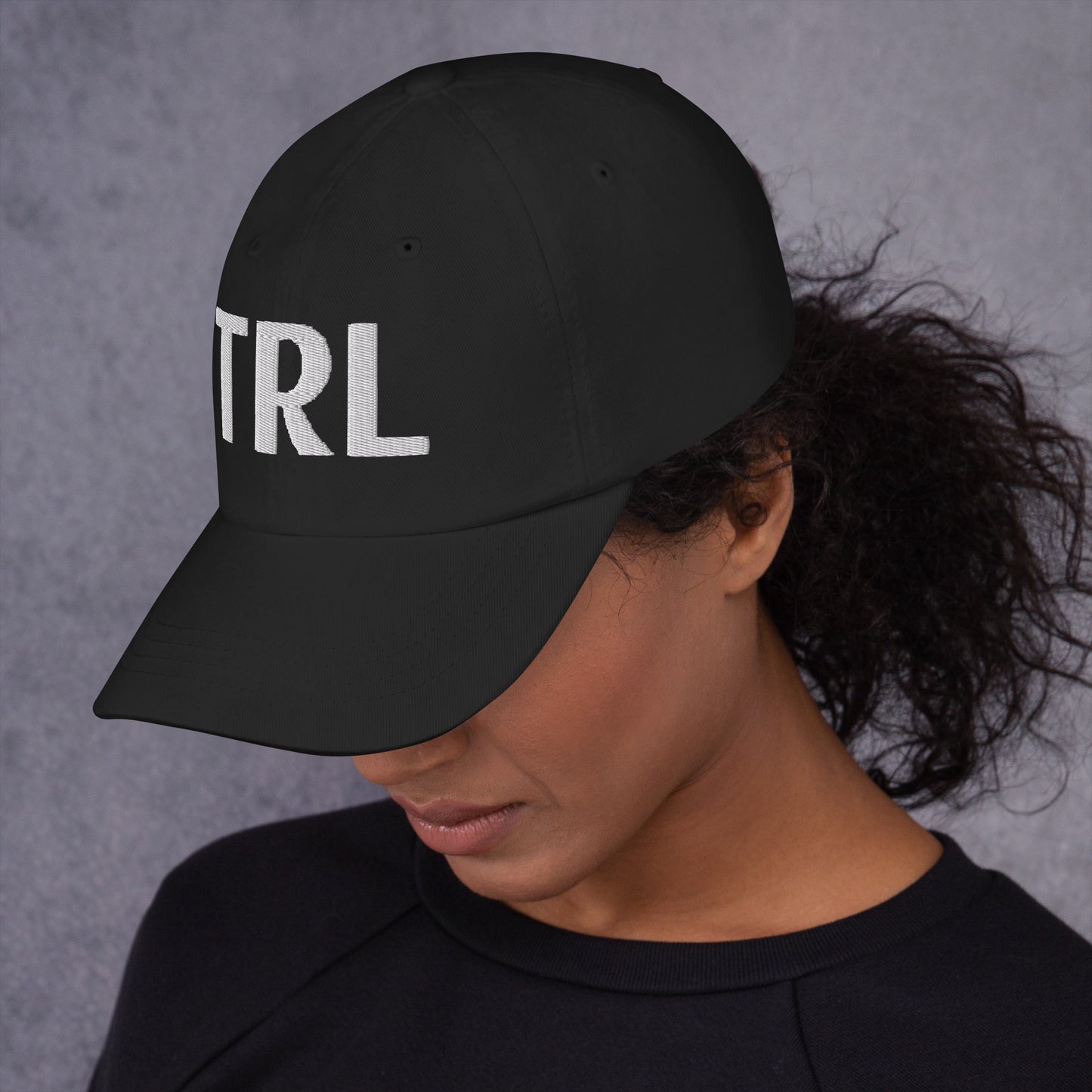 TRL Embroidered Dad hat - White Puffy Letters