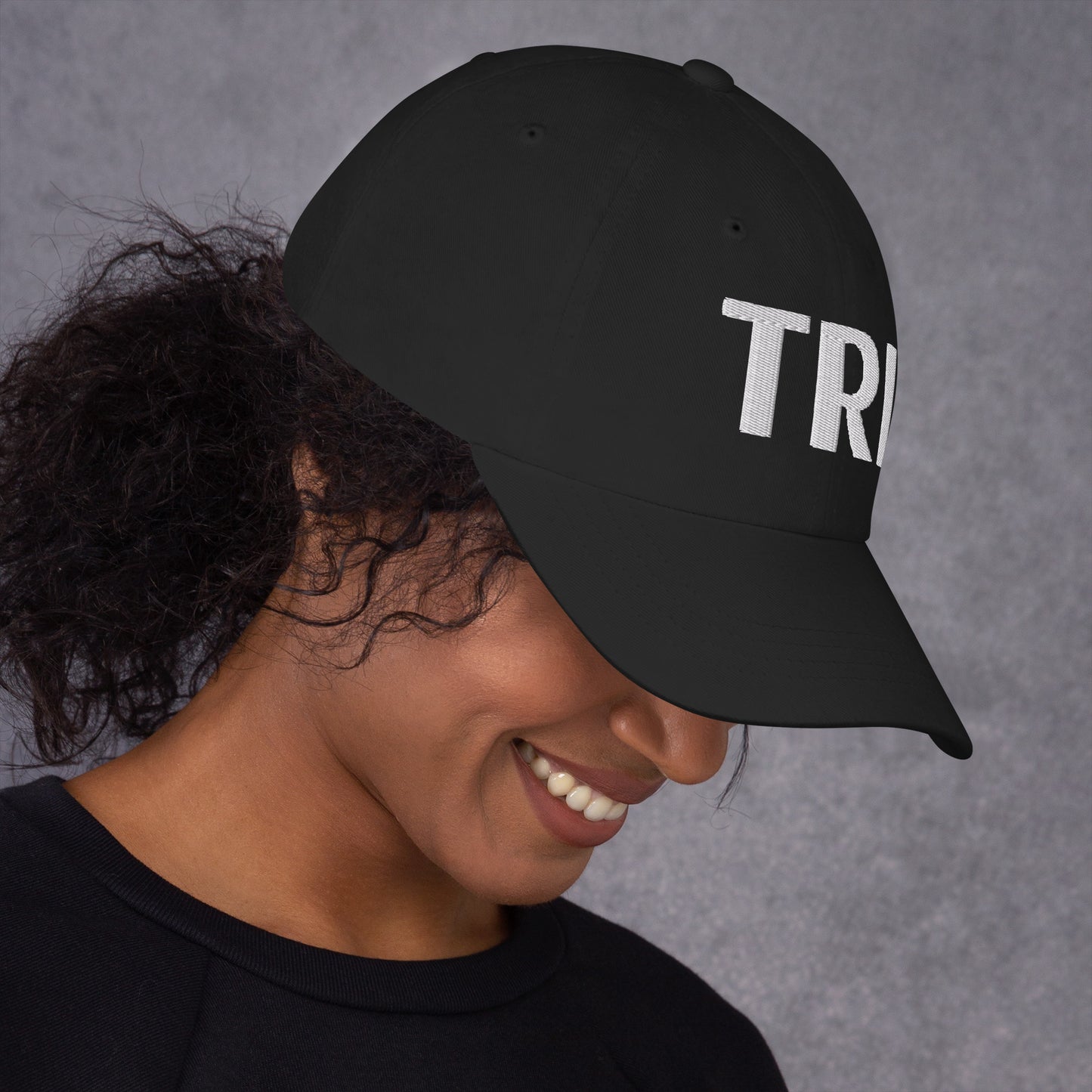 TRL Embroidered Dad hat - White Puffy Letters