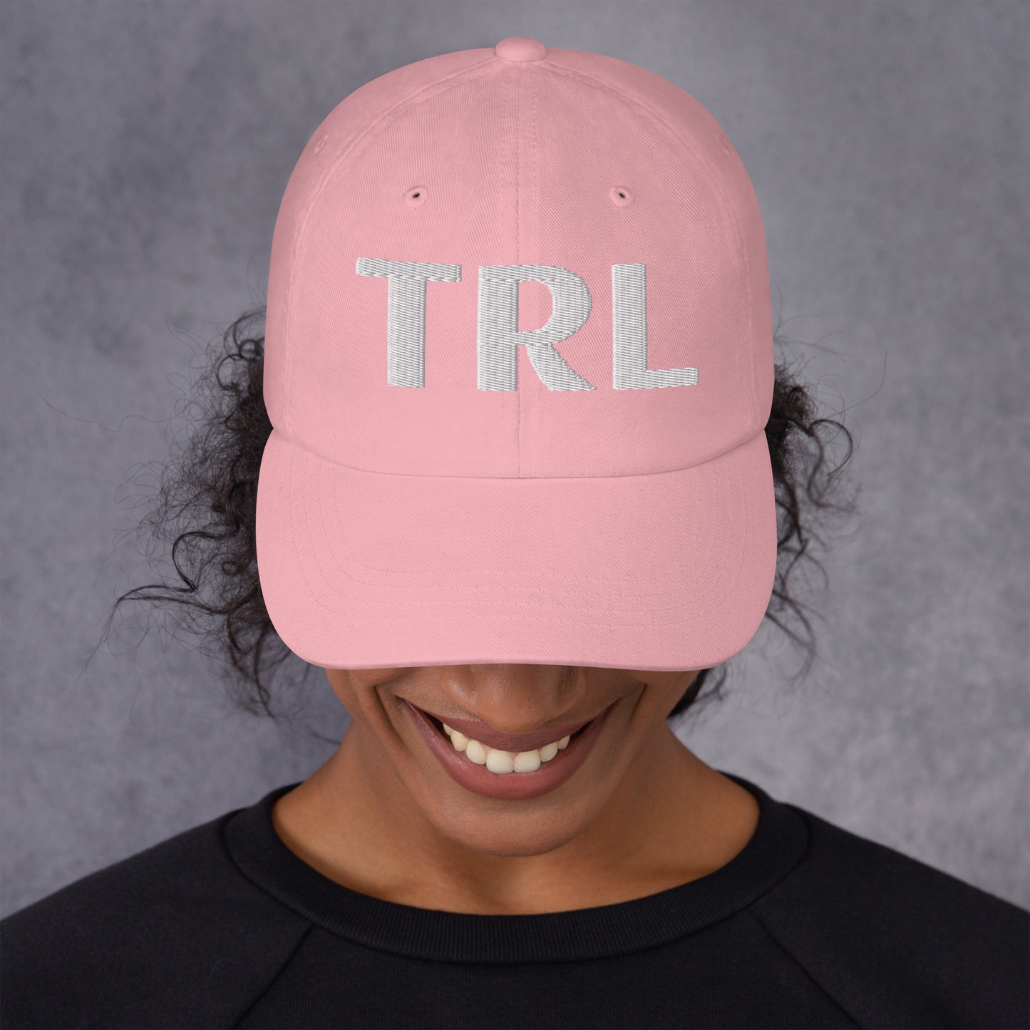 TRL Embroidered Dad hat - White Puffy Letters