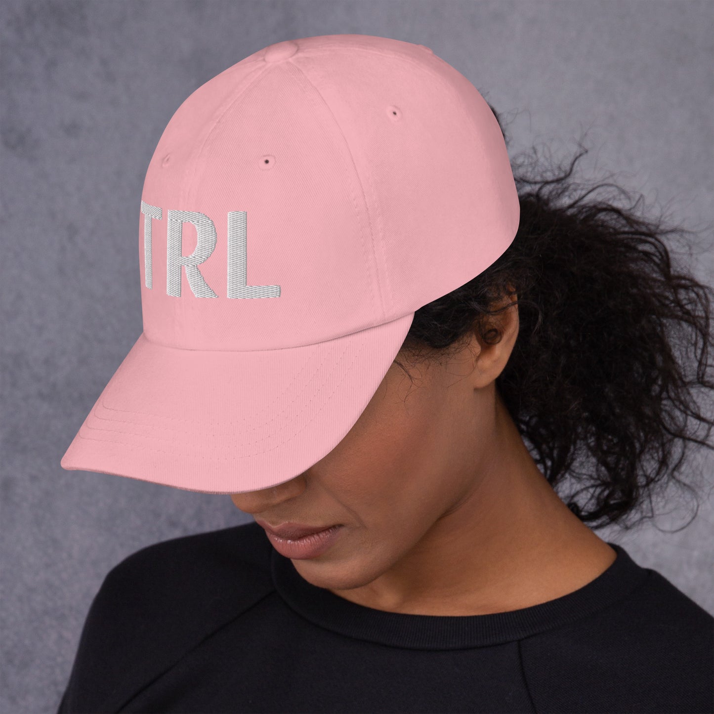 TRL Embroidered Dad hat - White Puffy Letters