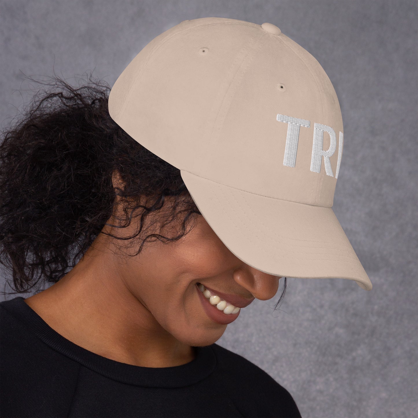 TRL Embroidered Dad hat - White Puffy Letters