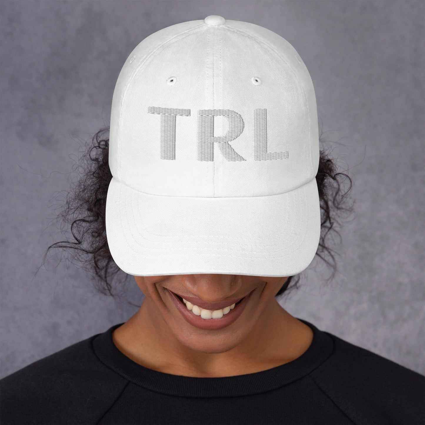 TRL Embroidered Dad hat - White Puffy Letters