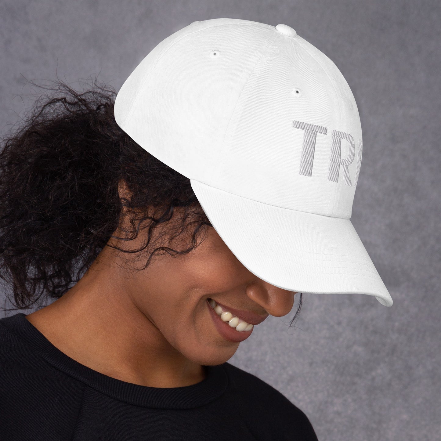 TRL Embroidered Dad hat - White Puffy Letters