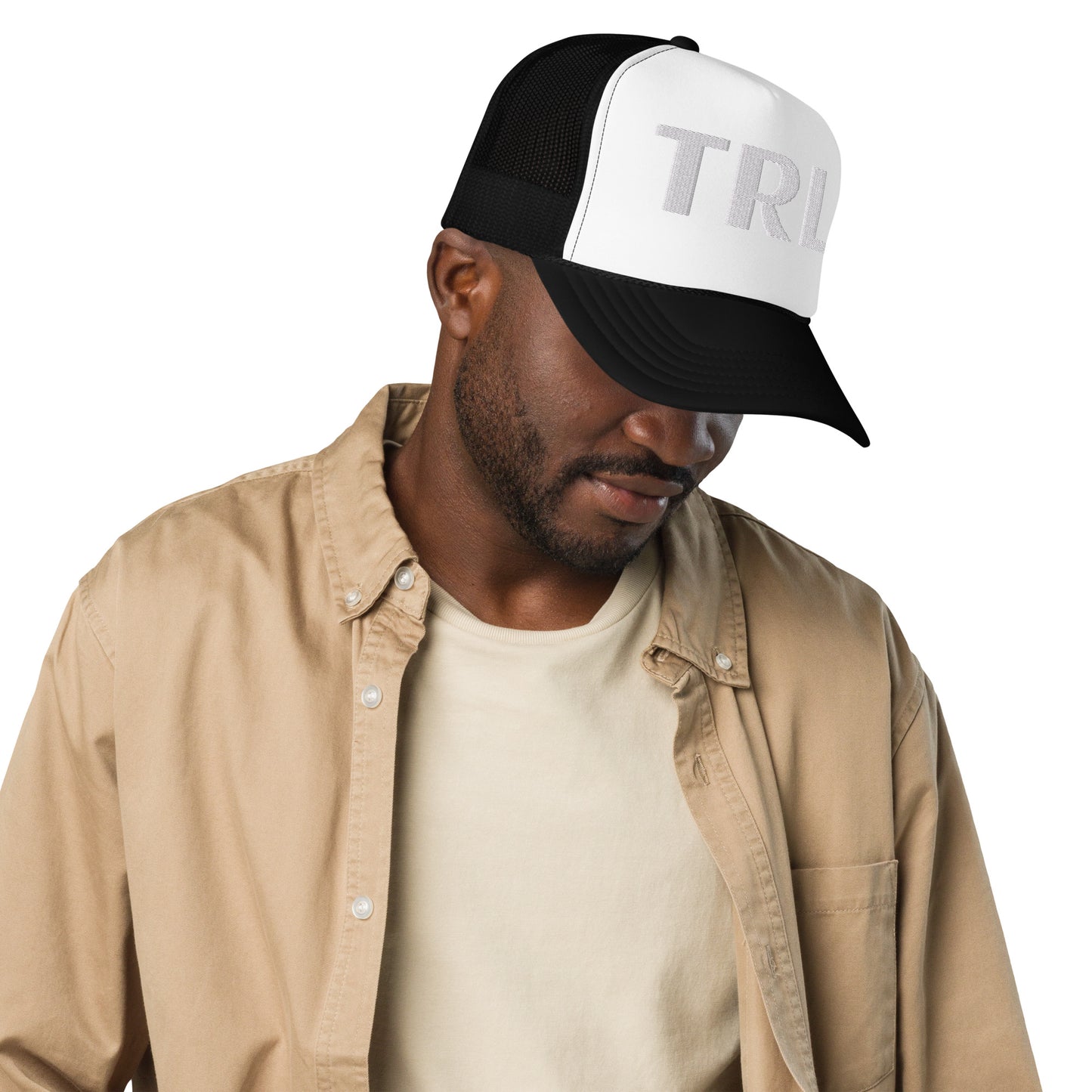 TRL Embroidered trucker hat - White Puffy Letters