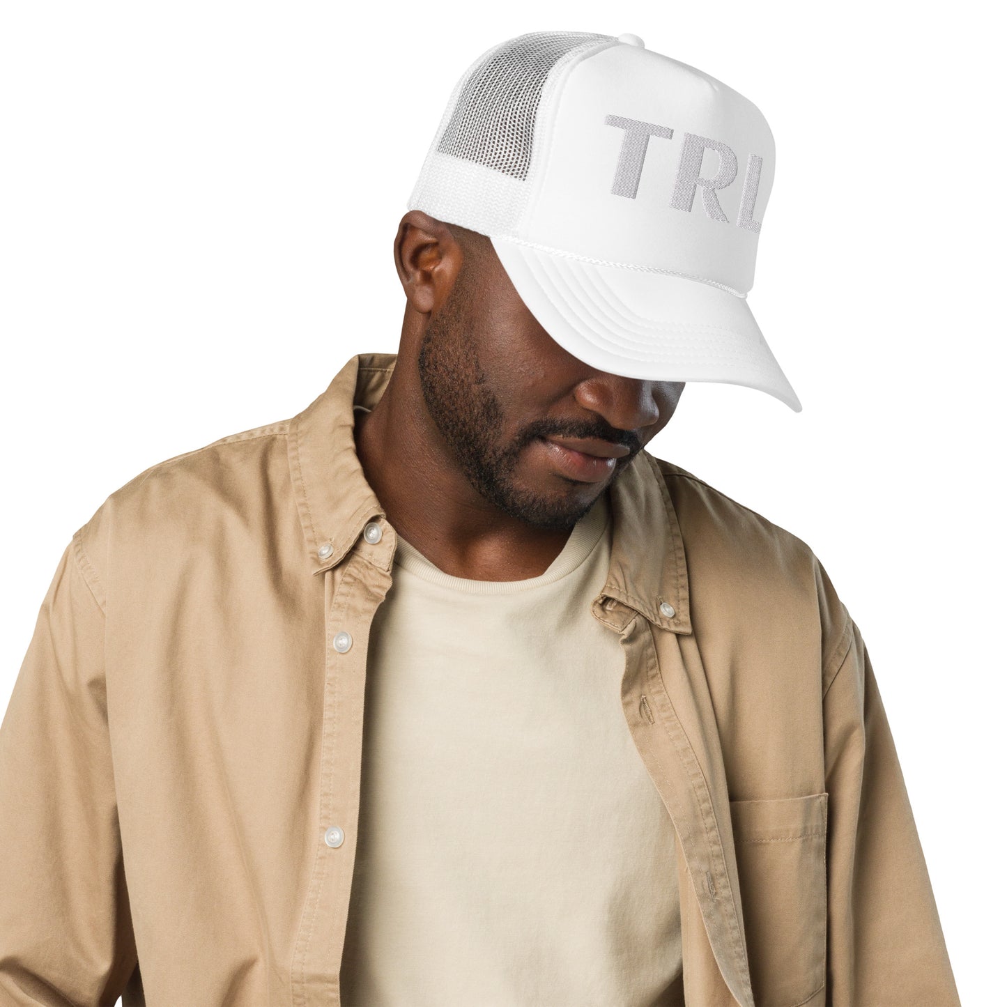 TRL Embroidered trucker hat - White Puffy Letters