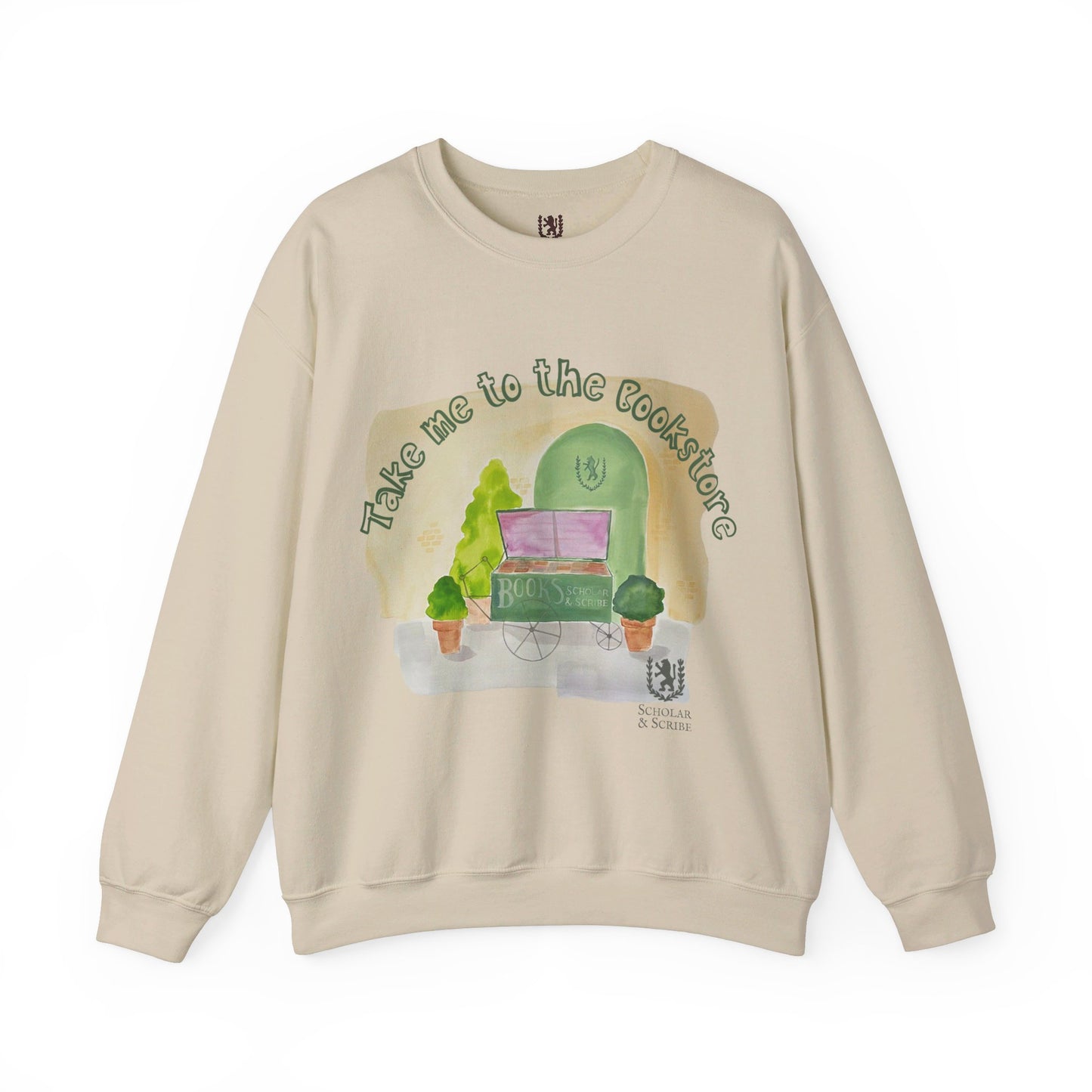 Scholar & Scribe "Take me to the Bookstore" Unisex Heavy Blend™ Crewneck Sweatshirt