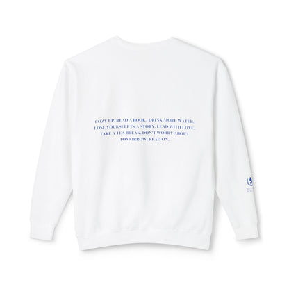 Cozy Up with a Good Book Unisex Lightweight Crewneck Sweatshirt