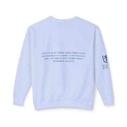 Cozy Up with a Good Book Unisex Lightweight Crewneck Sweatshirt