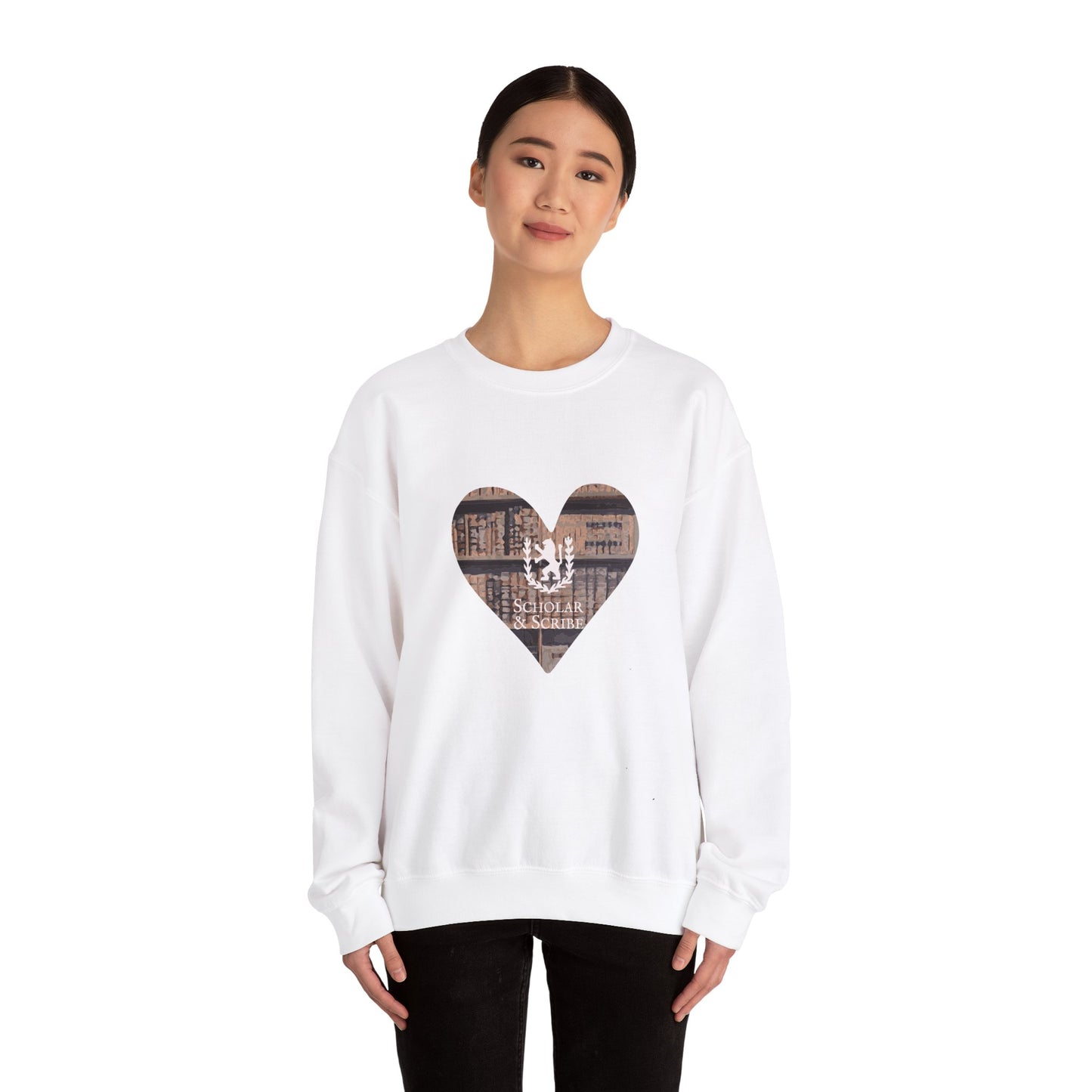 Scholar & Scribe Heart of Stories Unisex Heavy Blend™ Crewneck Sweatshirt