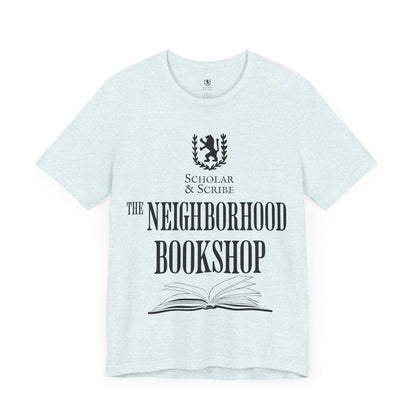 Scholar & Scribe "Neighborhood Bookshop" Unisex Jersey Short Sleeve Tee