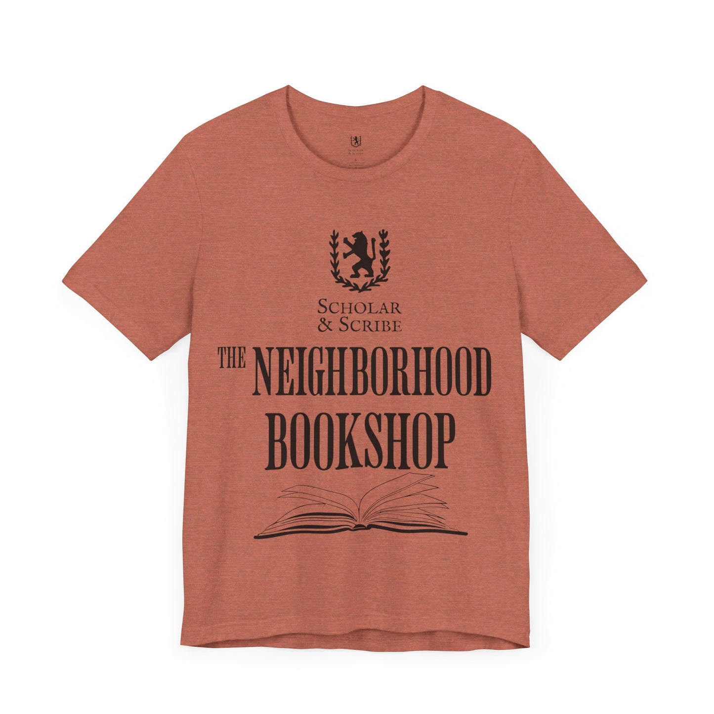 Scholar & Scribe "Neighborhood Bookshop" Unisex Jersey Short Sleeve Tee
