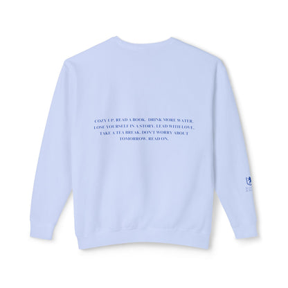 Cozy Up with a Good Book Unisex Lightweight Crewneck Sweatshirt