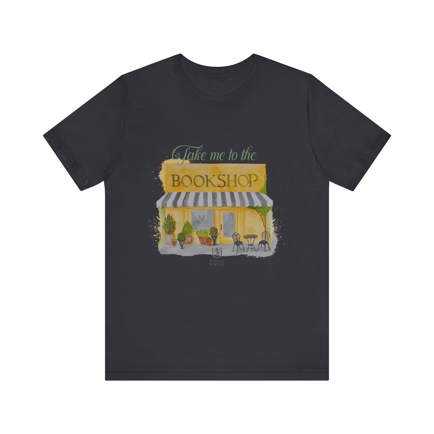 Scholar & Scribe "Take me to the bookstore" Unisex Jersey Short Sleeve Tee