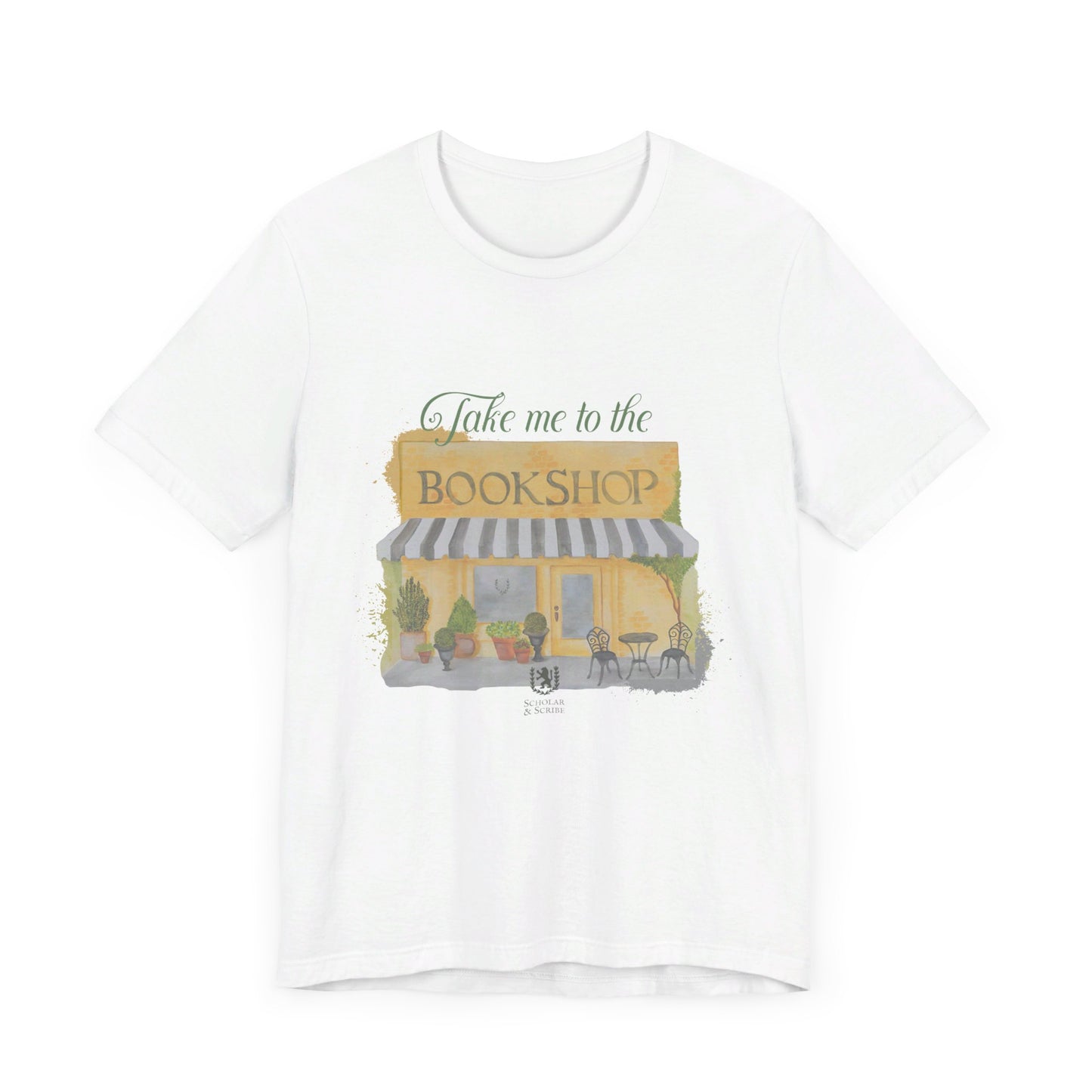 Scholar & Scribe "Take me to the bookstore" Unisex Jersey Short Sleeve Tee