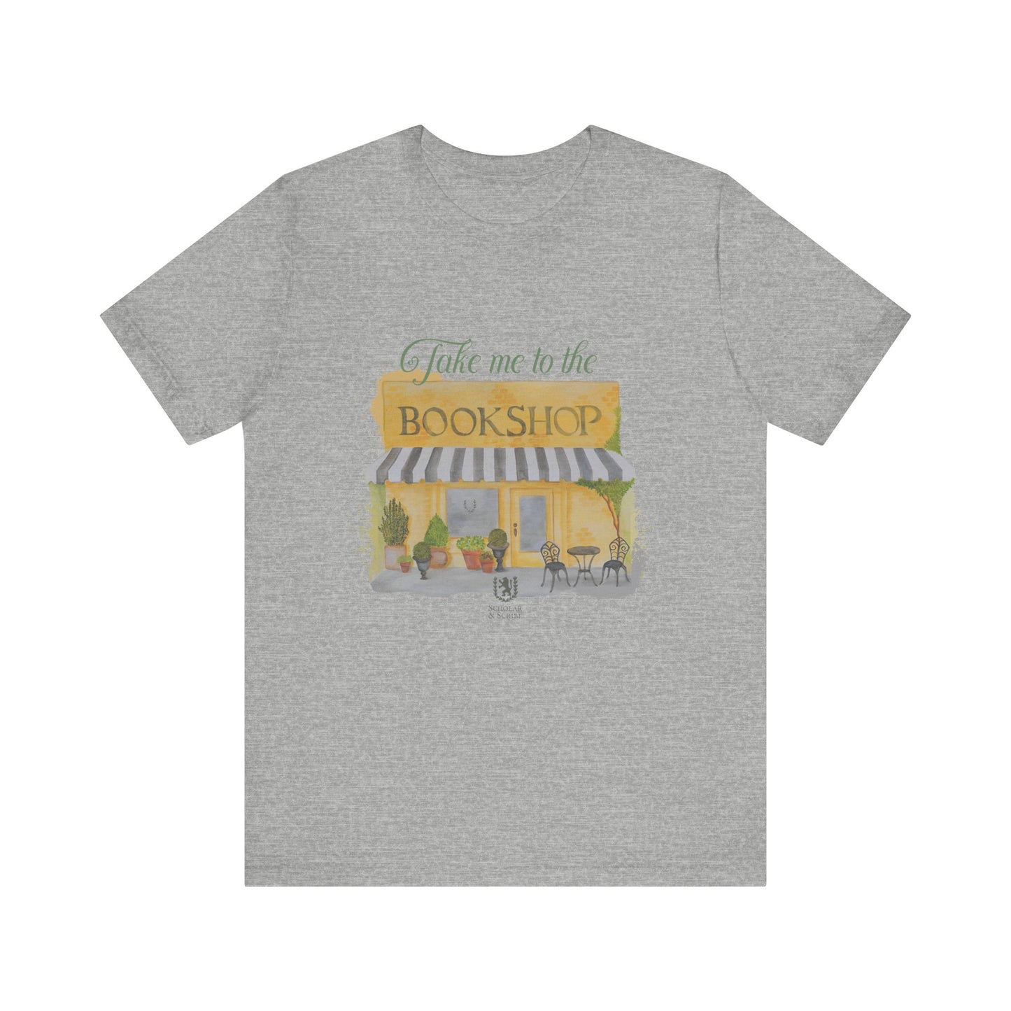 Scholar & Scribe "Take me to the bookstore" Unisex Jersey Short Sleeve Tee