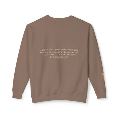 Cozy Up with a Good Book Unisex Lightweight Crewneck Sweatshirt