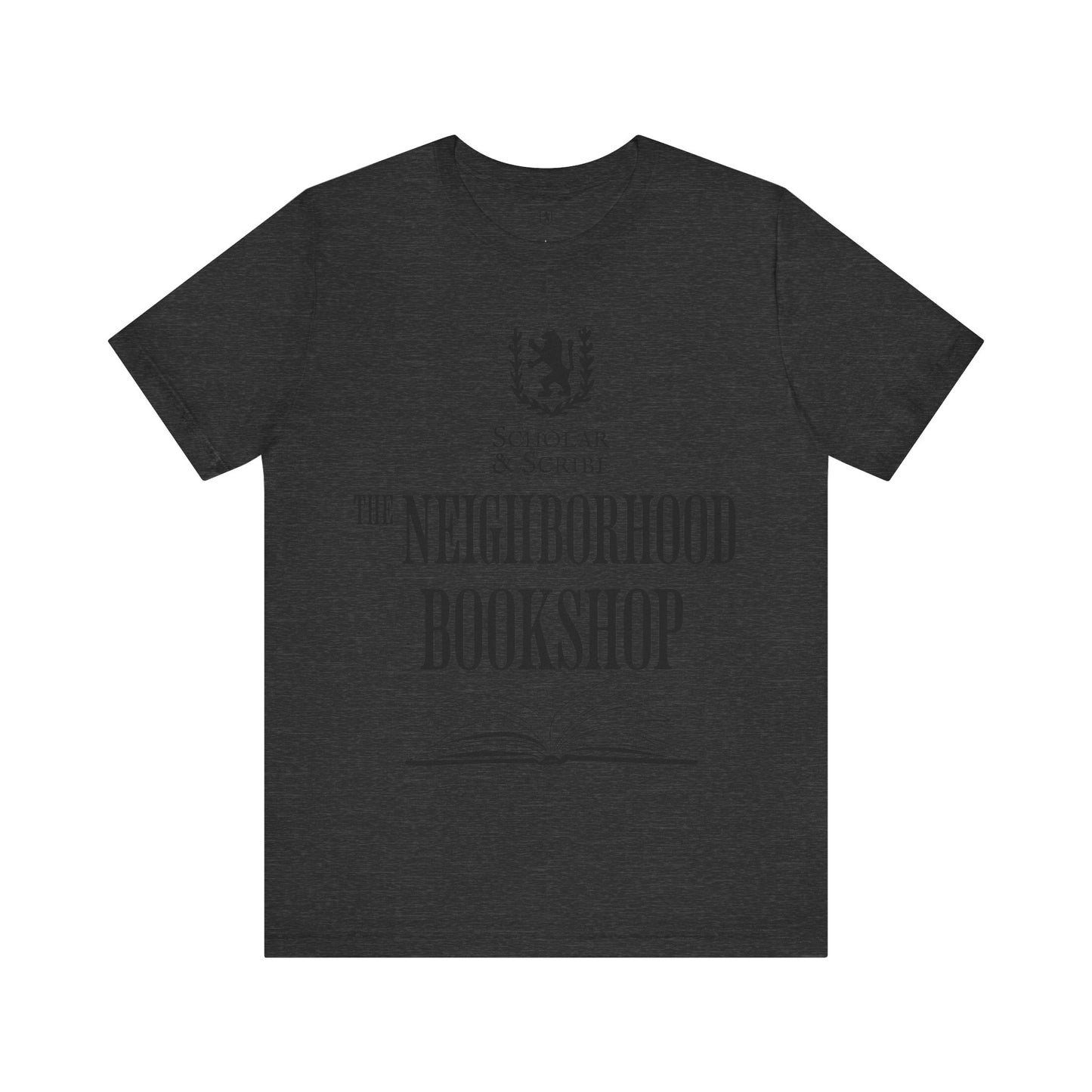 Scholar & Scribe "Neighborhood Bookshop" Unisex Jersey Short Sleeve Tee