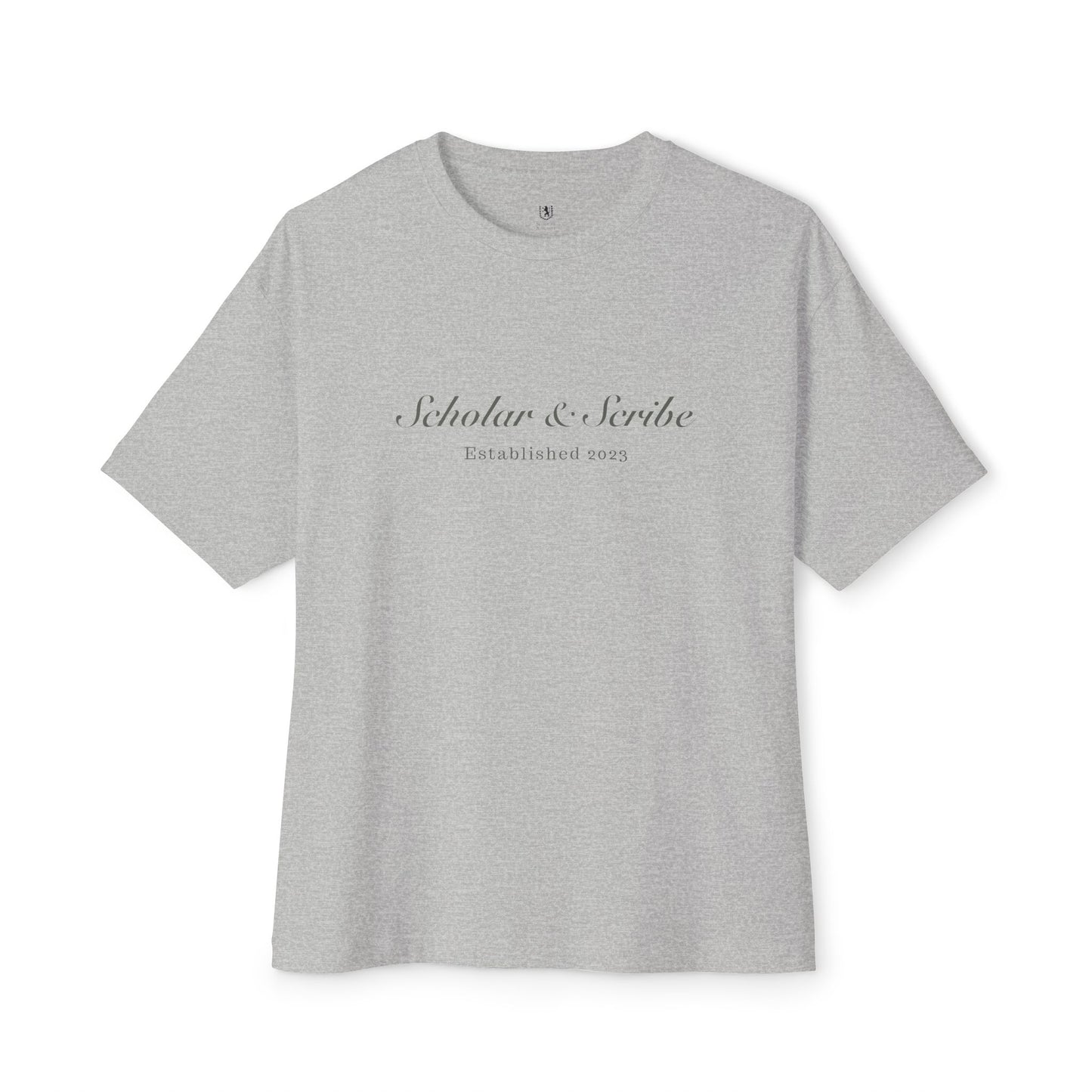 Scholar & Scribe Established 2023 Unisex Oversized Boxy Tee