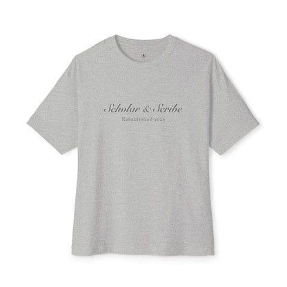 Scholar & Scribe Established 2023 Unisex Oversized Boxy Tee