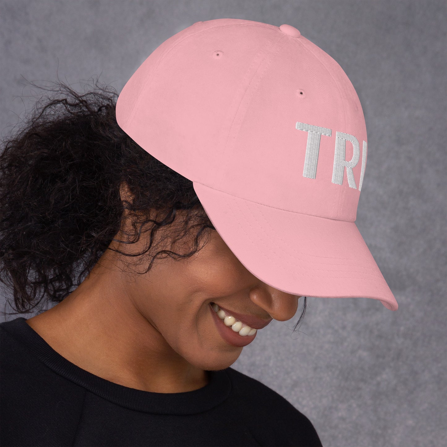 TRL Embroidered Dad hat - White Puffy Letters