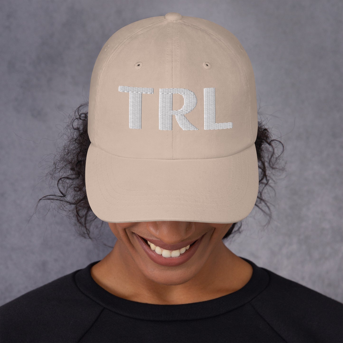 TRL Embroidered Dad hat - White Puffy Letters