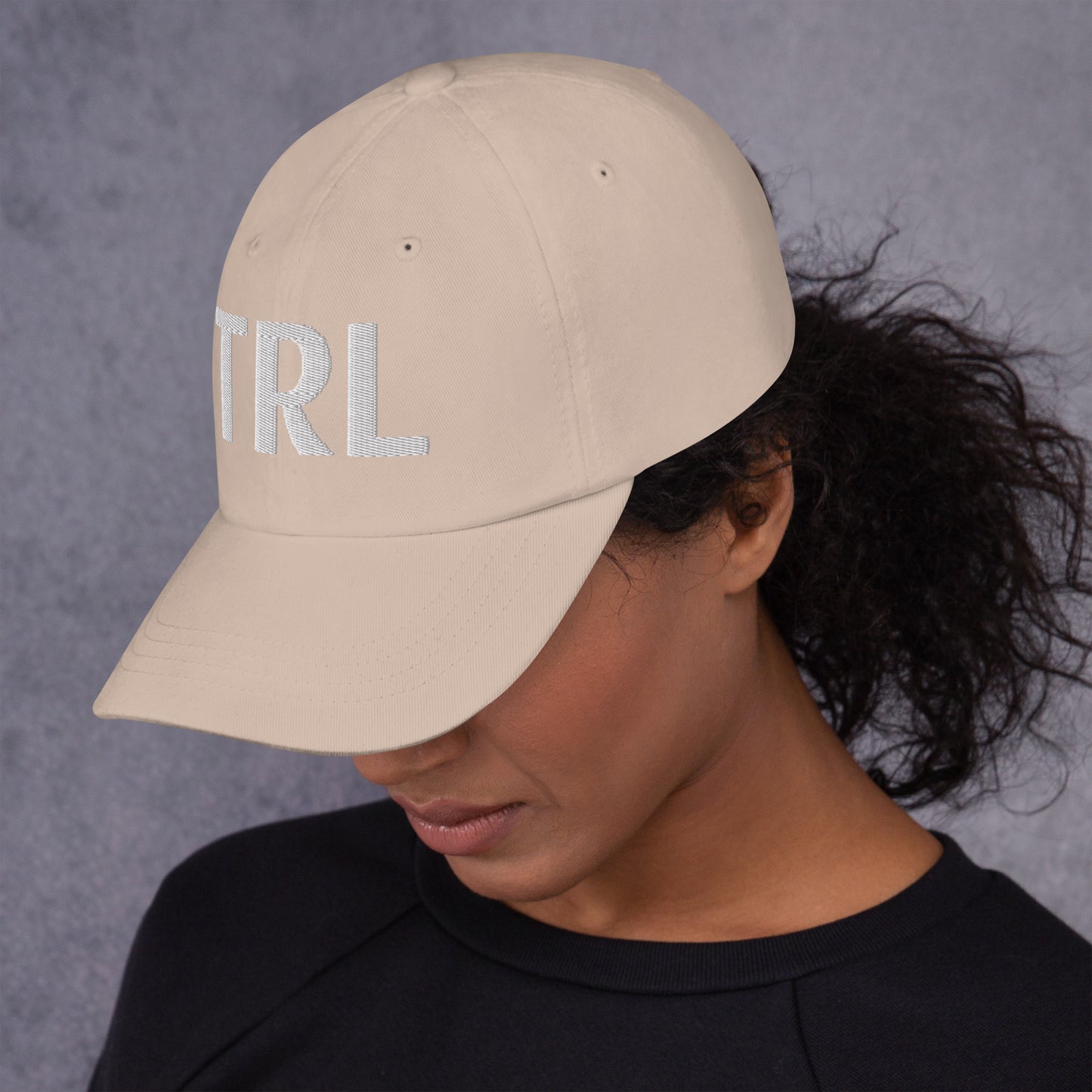 TRL Embroidered Dad hat - White Puffy Letters