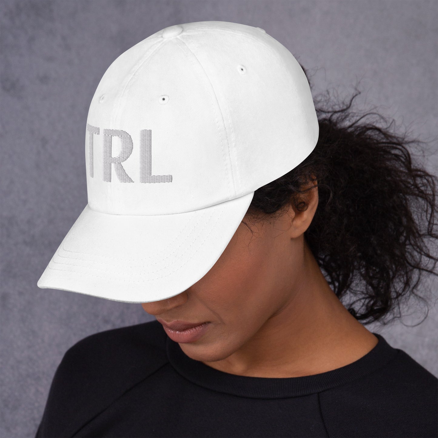 TRL Embroidered Dad hat - White Puffy Letters