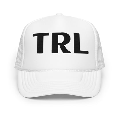 TRL Embroidered Trucker Hat - Black Puffy Letters